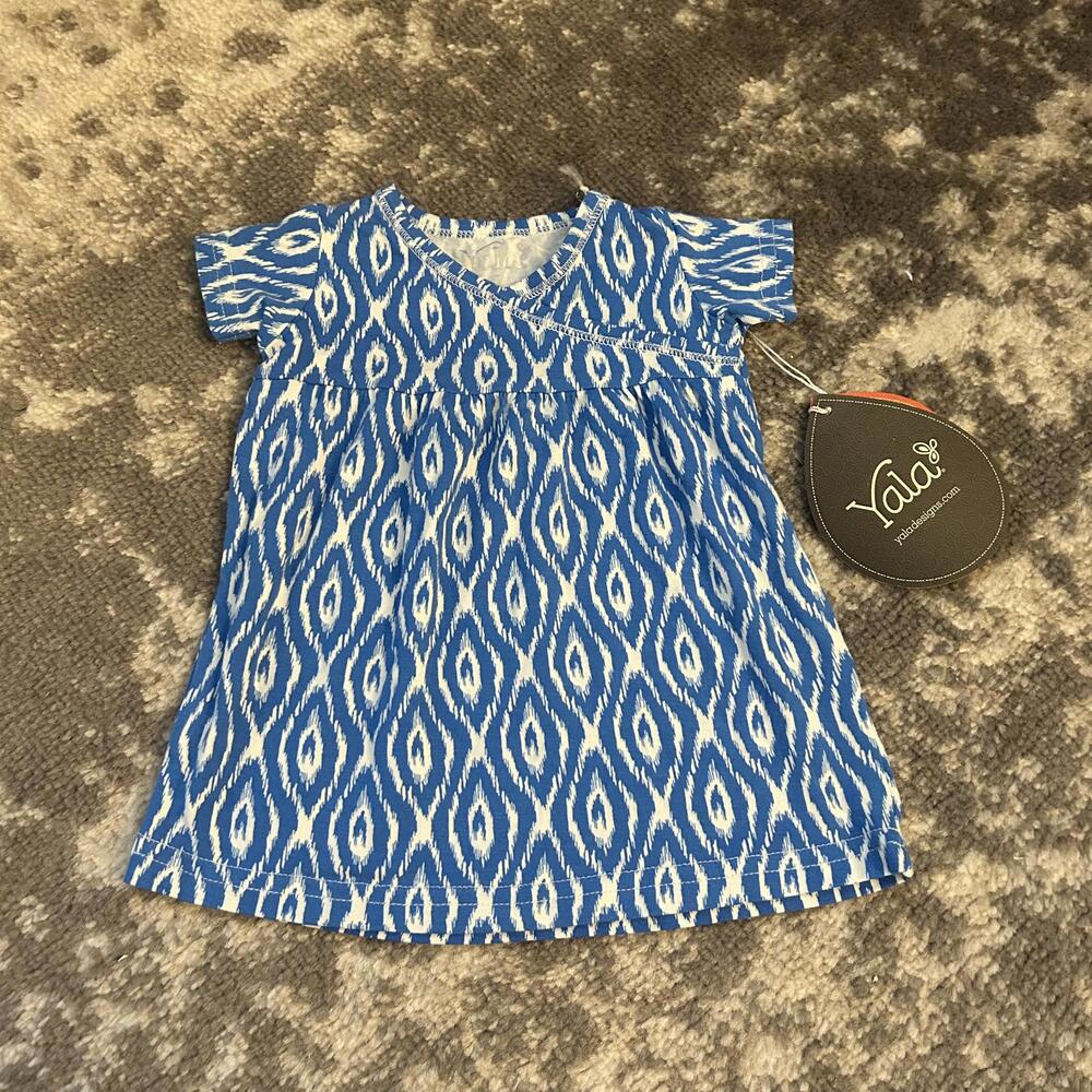 Yala Baby Girls Blue Dress 3-6 Months (NEW)